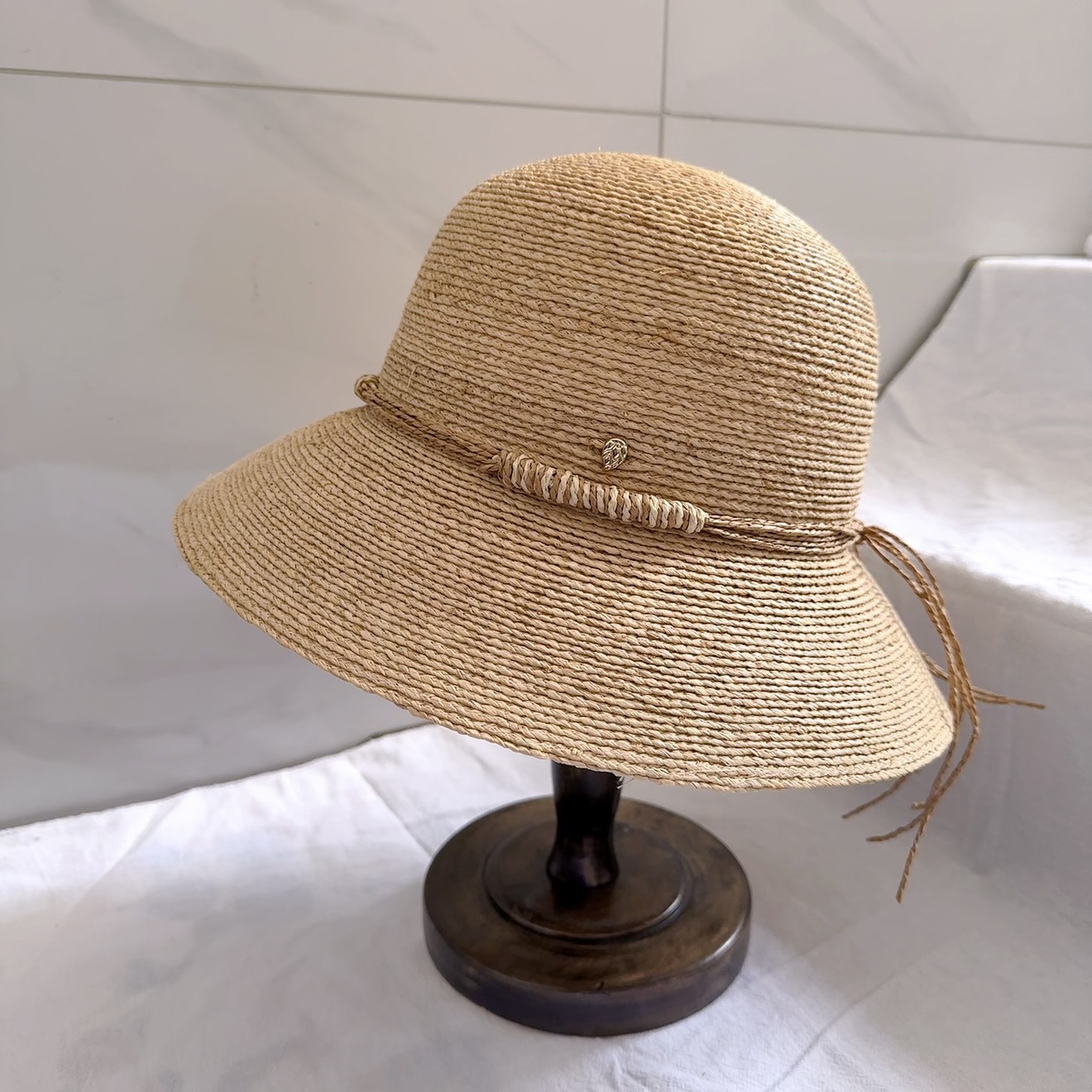 Cappello da sole donna vintage stile hepburn in paglia raffia_voghion.com