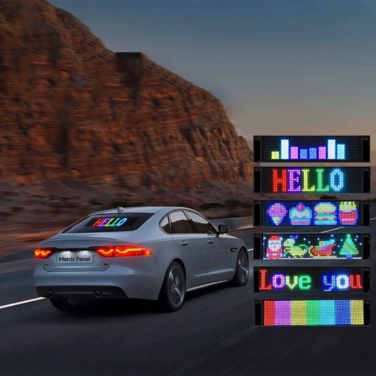 LedフレキシブルディスプレイAPP bluetooth車載広告スクリーン防水幻彩bluetoothハイビジョン車はソフトスクリーンを表示します。|undefined
