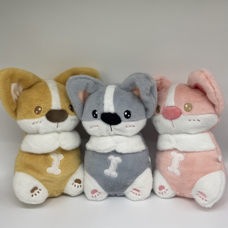 新商品は国境を越えて耳をたたいてかわいいぬいぐるみのコーギー犬が呼吸して発光して声を出して付き添います。|undefined