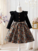 M 34285 Girl's Flutter Sleeves Dress Ůͯ�w�w���B��ȹ