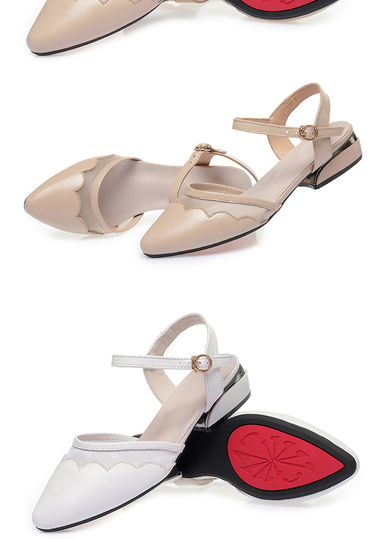 Sandal nữ quai ngang đế thô mùa hè dễ phối — Màu đen chi tiết 18