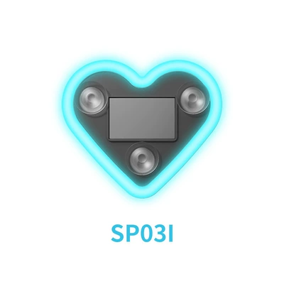 Source Factory Iridescent Heart-Shaped Ambient Other lights - sp03isolar-heart-ambient-light-ice-blue-single