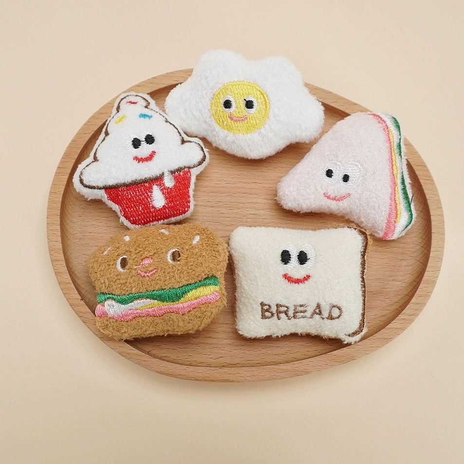 Мультяшный хлеб гамбургер с мороженым куклы жареные яйца