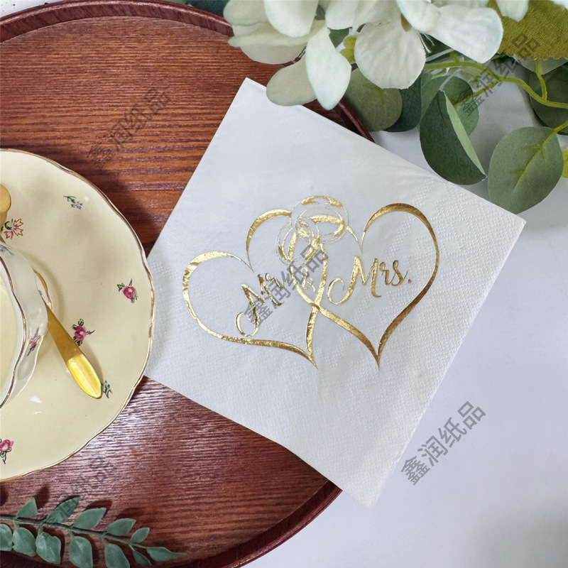 16 個輸出愛ホットスタンピングウェディングペーパータオルナプキンホテル結婚式結婚式の装飾プレースマットカップフラワーペーパー 33 センチメートル|undefined