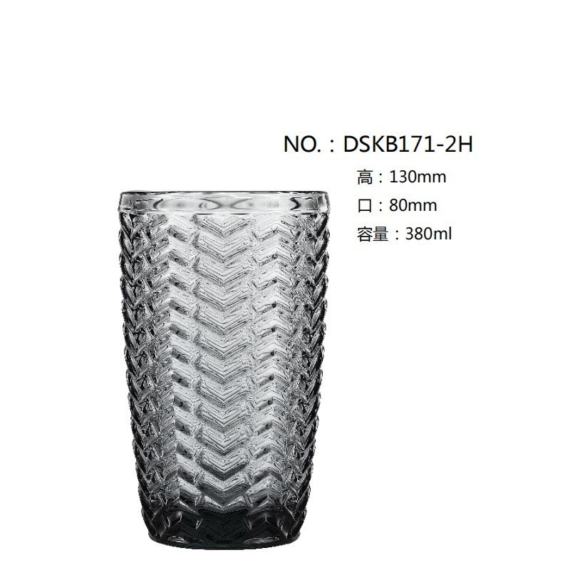 Taza de vidrio de color brillante taza de whisky de geometría de hielo taza de jugo taza de vino taza de flores taza de color set al por mayor