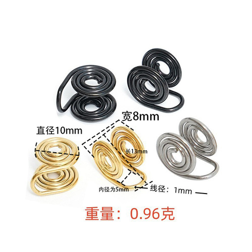 Cross-border new stainless steel pierced mosquito coil ear clips, ear buckles, U-shaped ear clips, 18K vacuum plating