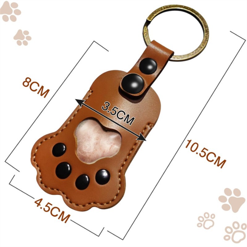 in stock Leather Dog Claw Key Ring Cute Pet Hair Protection Storage Key Pendant Pet Commemorative Key Chain