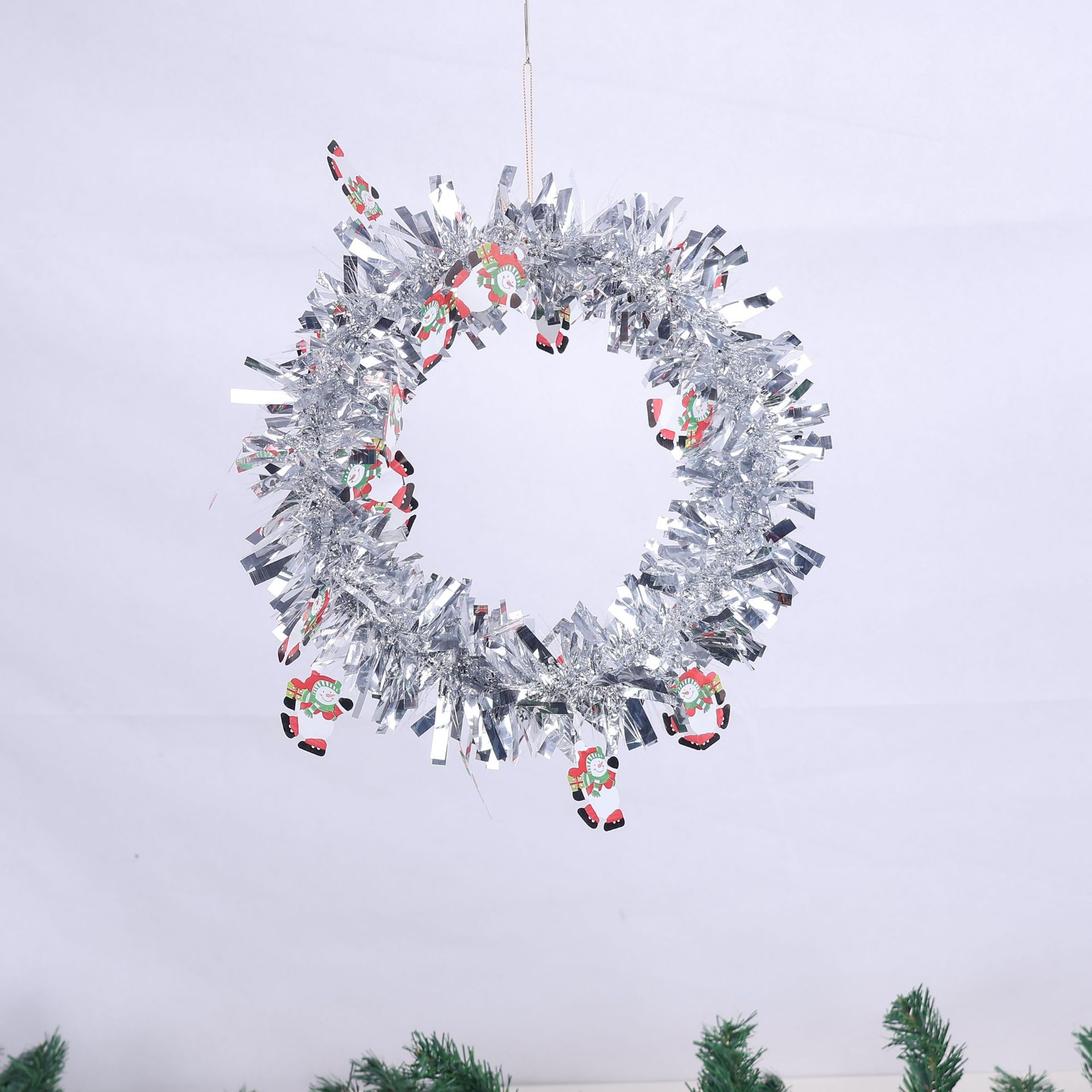 Navidad dibujos animados muñeco de nieve viejos guirlandas guirlandas navideñas decoración guirlandas ventanas colgantes image 4