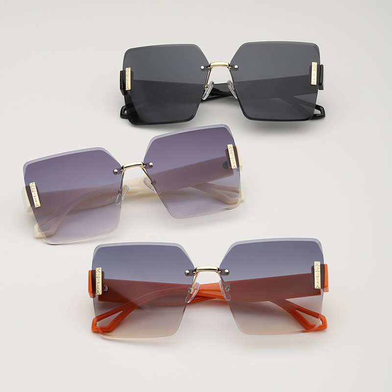 55g Weight Frameless Glasses Structure Sunglasses Classification Elegant Basic Square PC UV400 Protection Square Frameless Women's Sunglasses