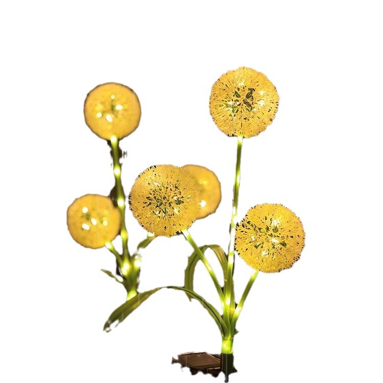 Luz solar de pino y ciprés al aire libre girasol jardín jardín globo aerostático juncos decoración al aire libre bola de diente de león