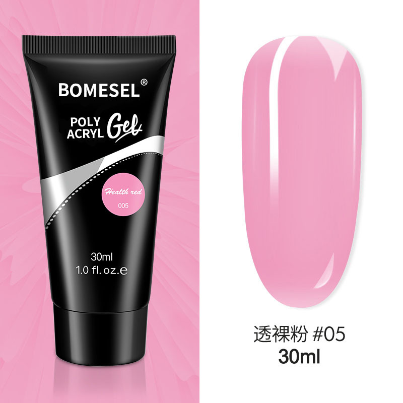 Explosión de uñas de color desnudo de cristal extensión de uñas sin papel modelo de extensión rápida 15ML 30ML