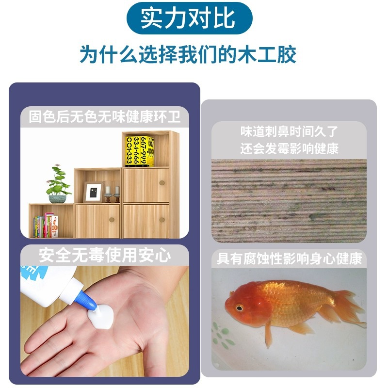 White Glue for Wood, Adhesive for Wood, Fast-Drying Strong Glue for Furniture, Multi-Functional White Glue, Universal Glue, Genuine Product