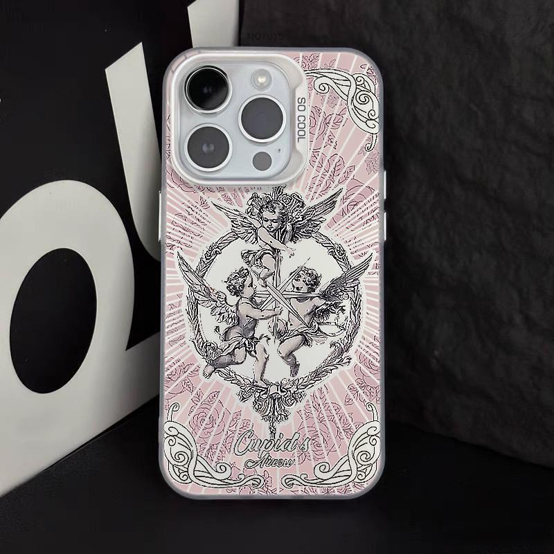 Flower Cupid for Apple 15promax Phone Case iPhone14 Art 13 High Sense 12 Hard Shell 11
