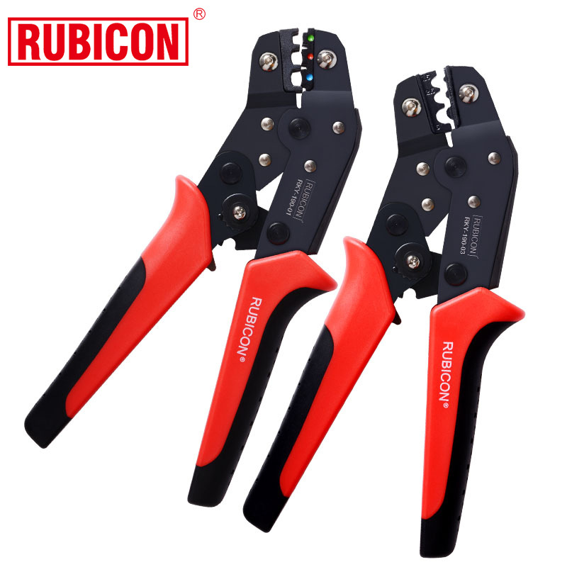 日本罗宾汉棘轮式压线钳欧规插片接线颜色端子铜耳压接钳RKY-190