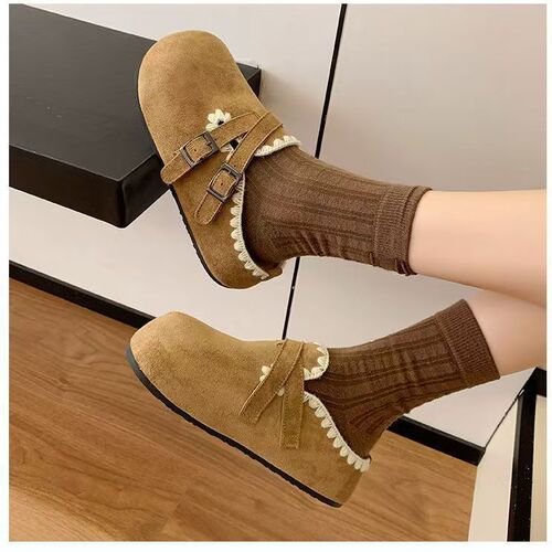 Minimalist Design Women's Slippers, Popular Internet Celebrity Trendy Forest System Korean Style Round Head Slippers for Spring and Summer New Arrival