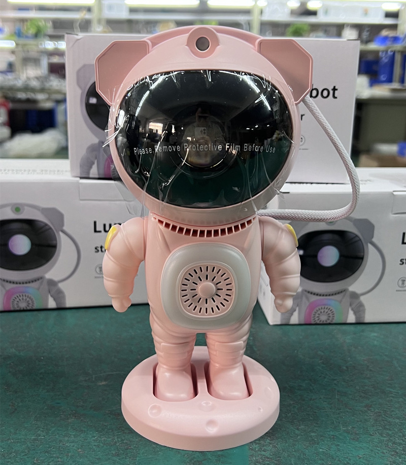 Nueva luz de proyección de cielo estrellado Bluetooth transfronteriza, colorida atmósfera de astronauta de carreras de caballos, luz nocturna, adornos de astronauta RGB