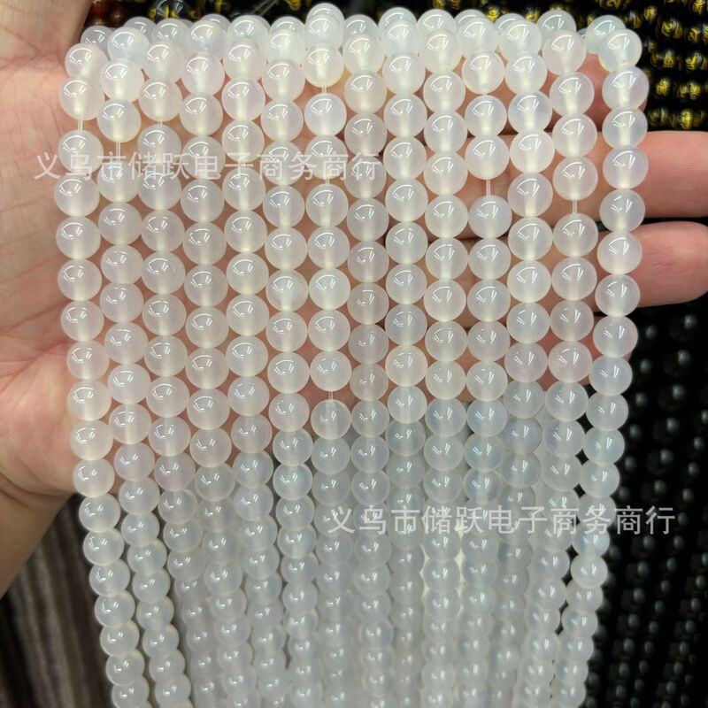 新品4-14mm高品质彩色玛瑙圆珠 半成品手工diy手链项链饰品配件|undefined