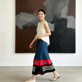 三宅风半身裙褶皱春夏款裙子半身长裙女包臀裙新款小个子
