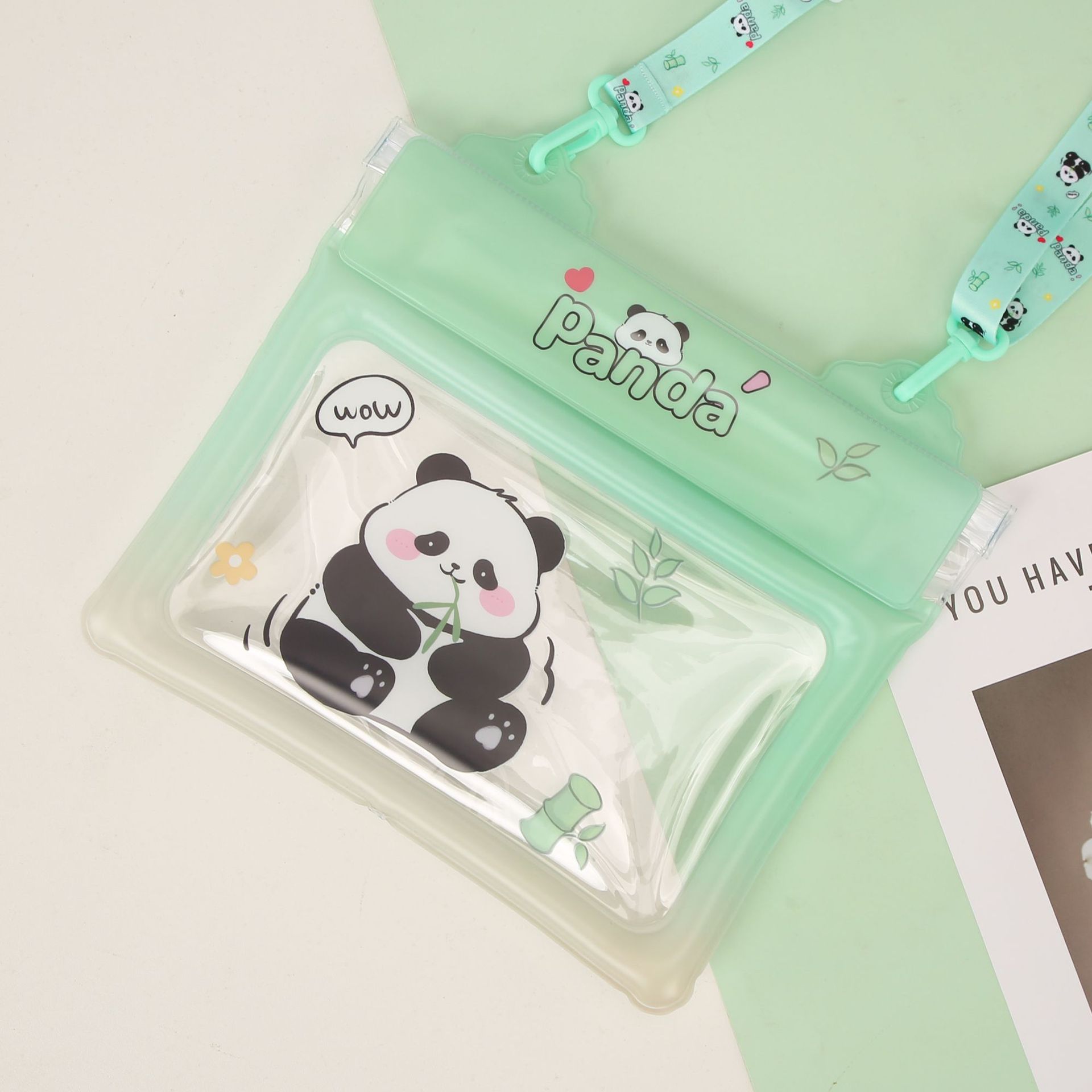 더블 버튼 숄더백 레드 팬더