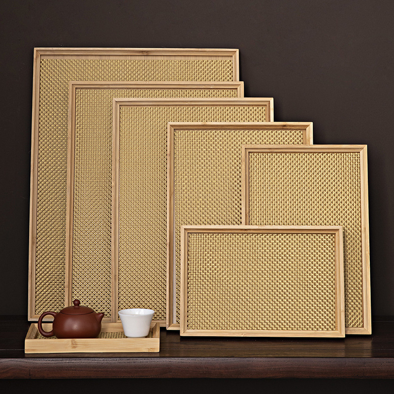 High-End Household Natural Color Right-Angle Multi-Functional Dinner Plate, Water Cup, Tea Cup, Tea Set Storage, Coffee Dessert Display Plate