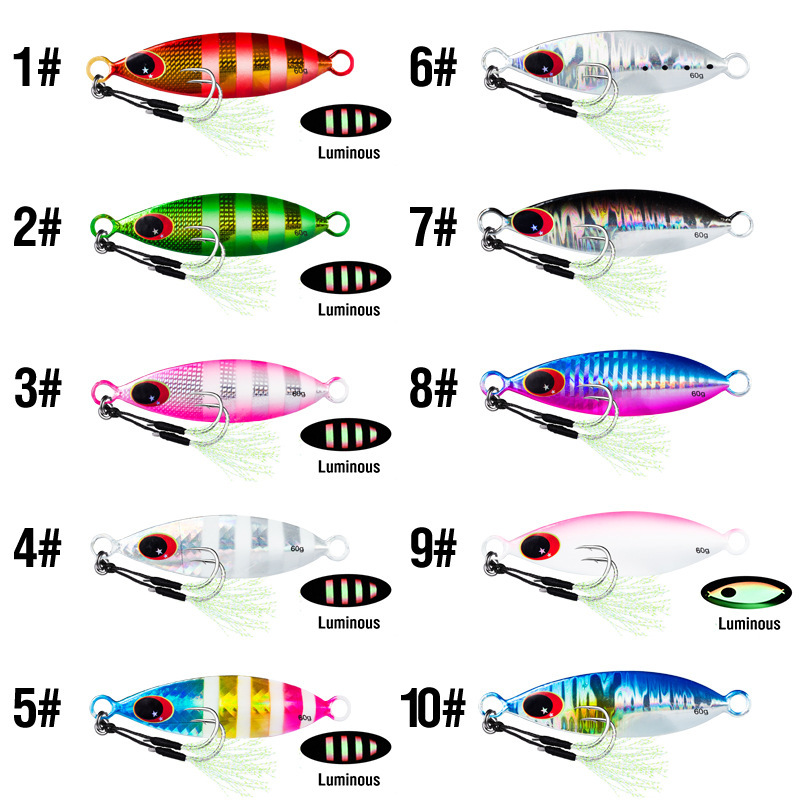 夜光の餌はゆっくりと鉛の魚を振って遠くに投げます。|undefined