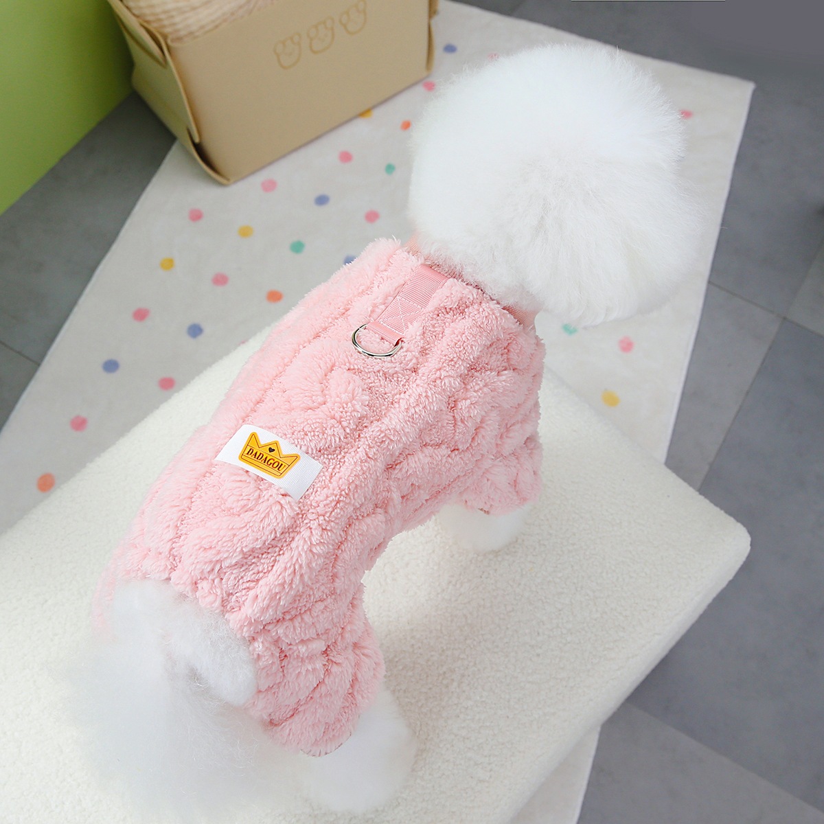 Ropa de perro mascota ropa de terciopelo de cuatro patas para mascotas ropa de perro para mascotas Otoño e Invierno Nuevo 23 ropa de terciopelo de la torcedura del Ártico