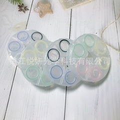xy310多副裝按壓雙聯盒翻蓋式美瞳盒隱形眼鏡護理盒伴侶盒批發