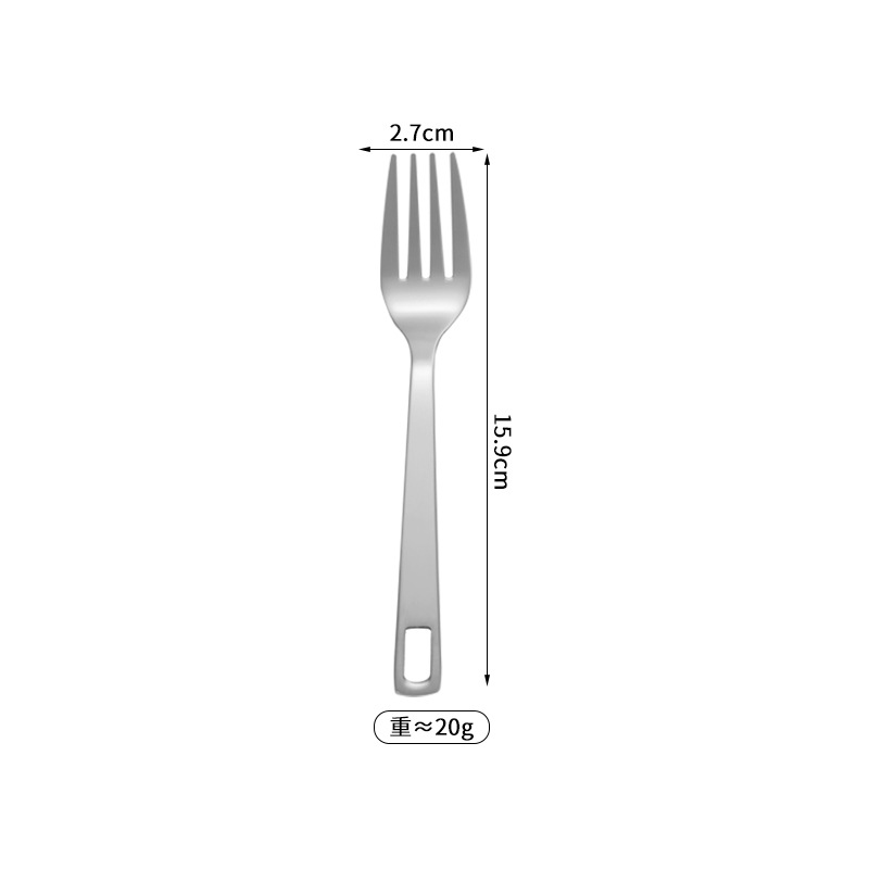 Cuchillo hueco creativo de viaje al aire libre, tenedor y cuchara traje de camping portátil de comida occidental, tenedor y cuchara vajilla portátil de acero inoxidable image 7