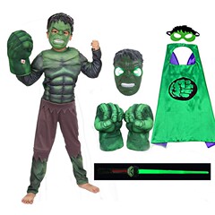 ハロウィーンcos衣装アベンジャーズアイアンマンアメリカキャプテン緑巨人子供筋肉演出衣装