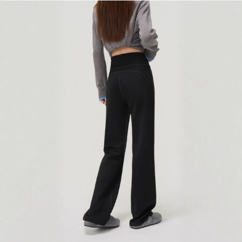 25款薄绒微喇裤女装莫代尔垂感高腰显瘦一体绒保暖加绒休闲长裤