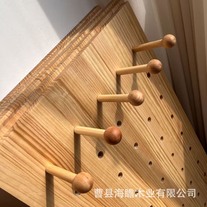实木洞洞板墙面装饰展示架北欧洞洞板装饰架墙面壁挂洞洞板整理架|undefined