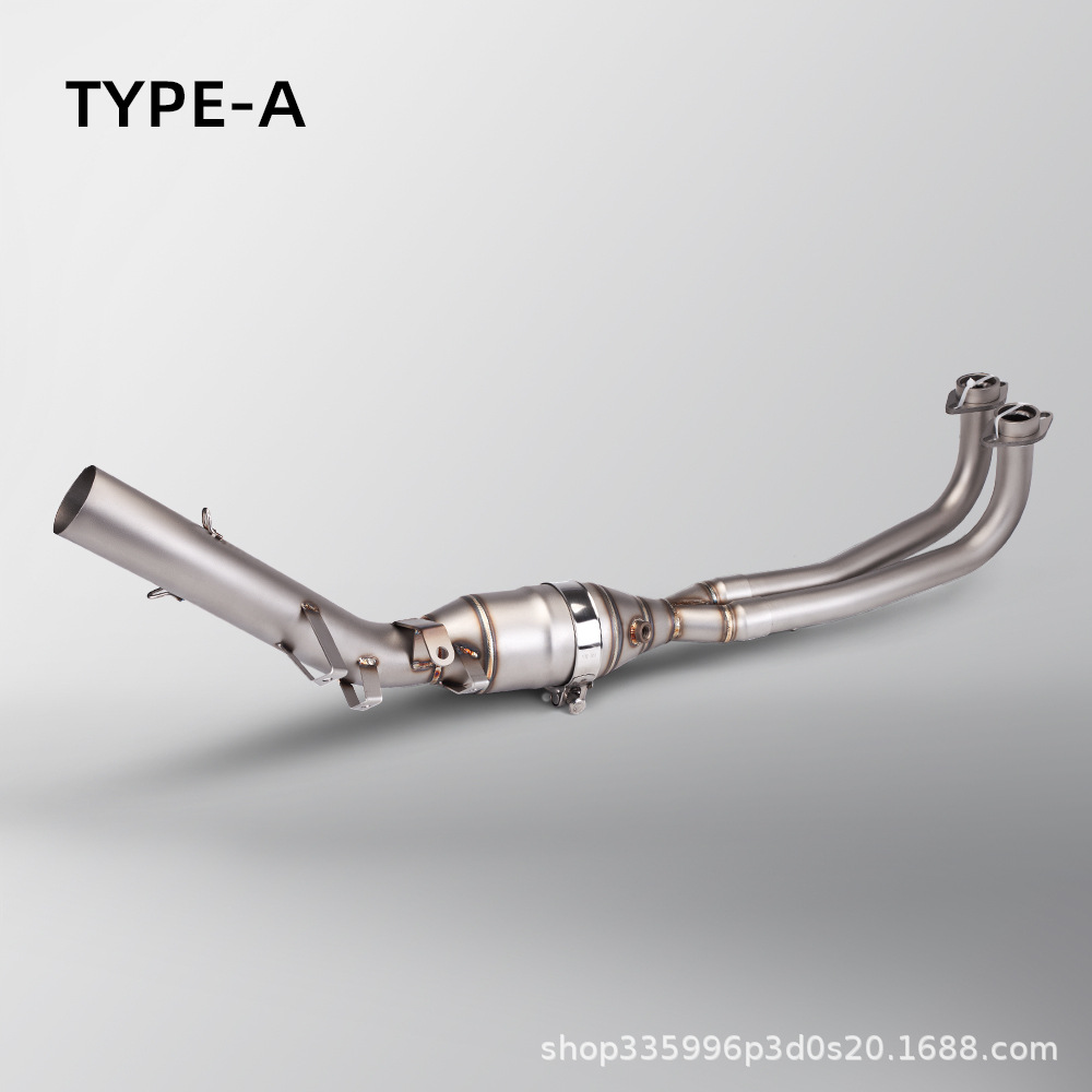 Motorcycle Exhaust Modification T-Max560 Stainless Steel Front Section with Carbon Fiber Anti-Scalding Cover + K198 Carbon Fiber Tail Section