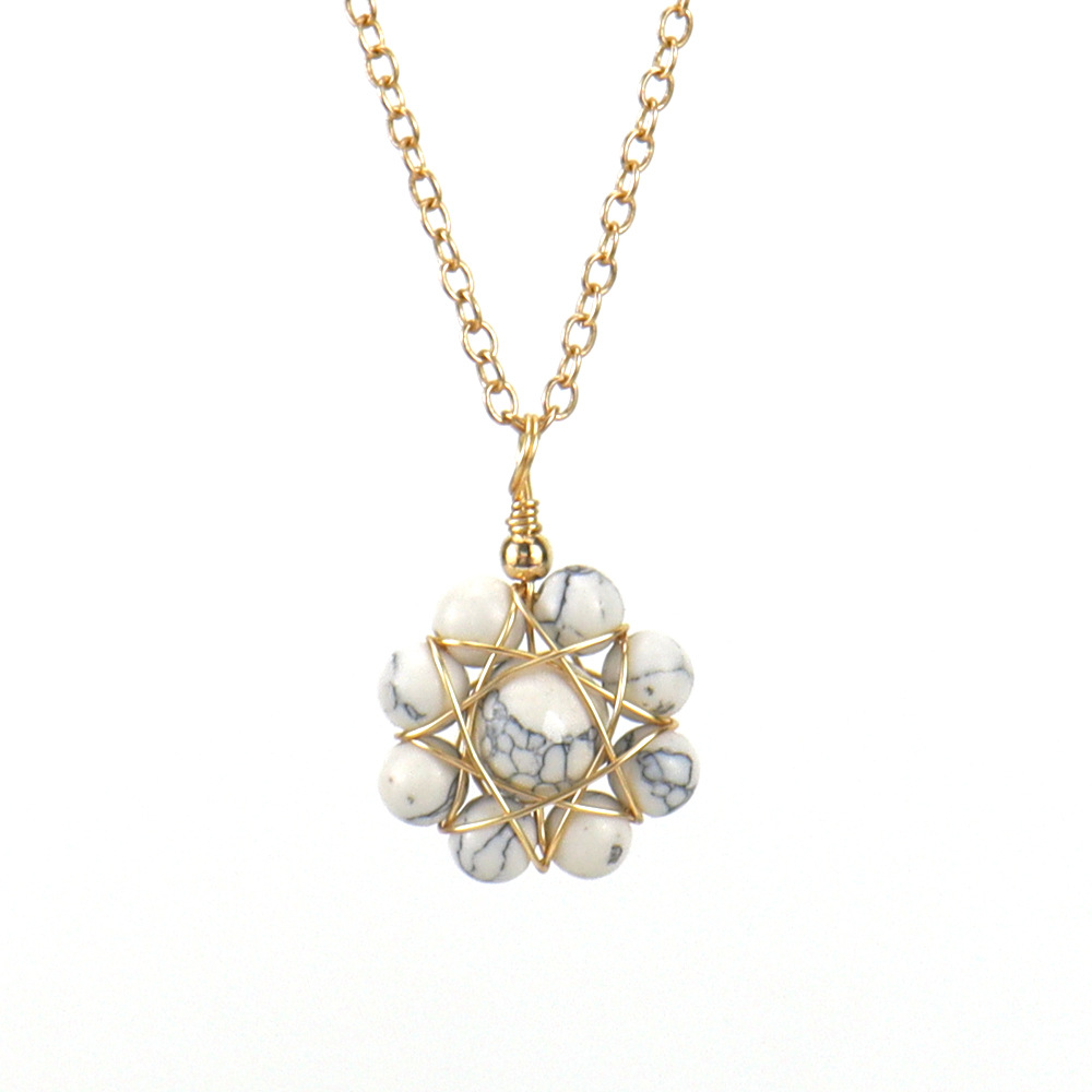 Simple Style Flower Crystal Handmade Pendant Necklace 1 Piece
