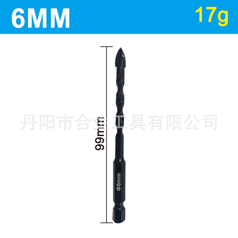 Cruz-frontera hexagonal mango negro Cruz vidrio perforación azulejo abierto broca cerámica pared taladro traje