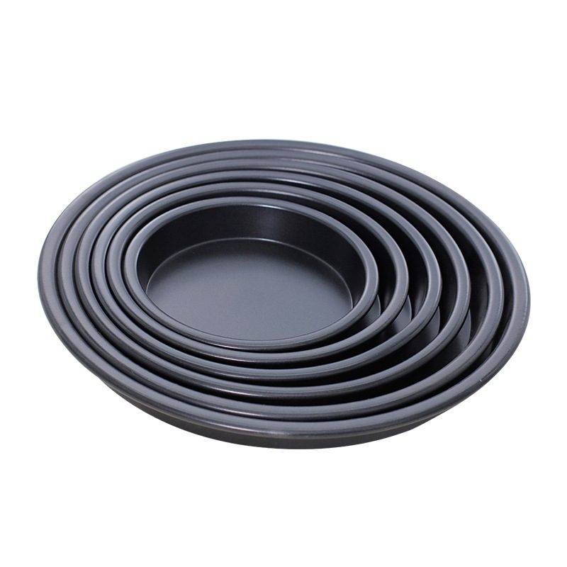 6 pulgadas 8 pulgadas 9 pulgadas 10 pulgadas de aleación de aluminio antiadherente Placa de pizza profunda Placa de pizza poco profunda placa redonda para hornear pizza Placa de pizza