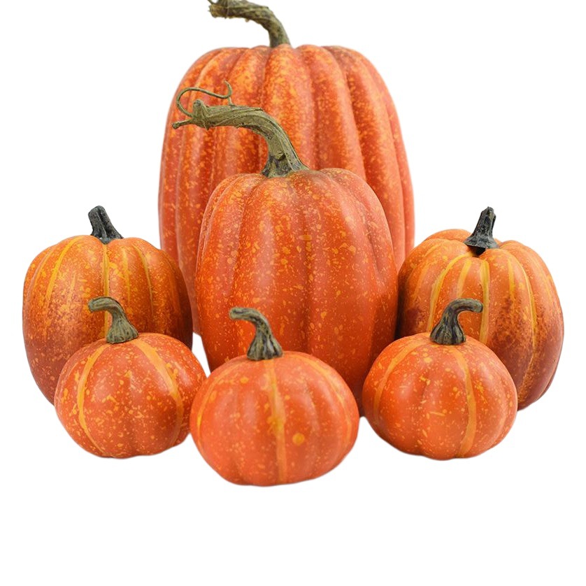Modelo de calabaza de simulación accesorios de decoración de calabaza de Halloween vitrina vegetal fotografía educación temprana props