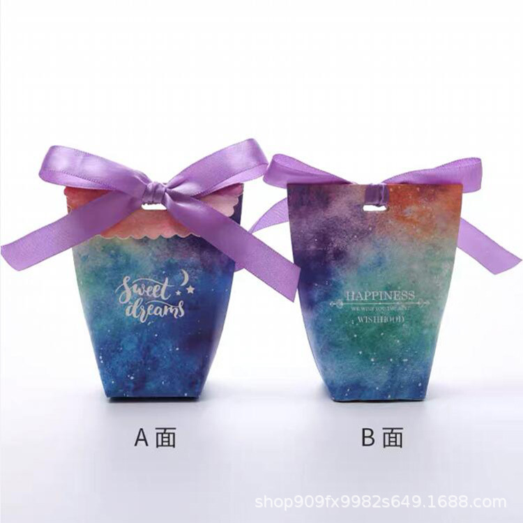 Tiktok mismo estilo caja de dulces estilo occidental nueva caja de dulces creativa bolsa de regalo de boda bolsa de regalo de mano bolsa de papel