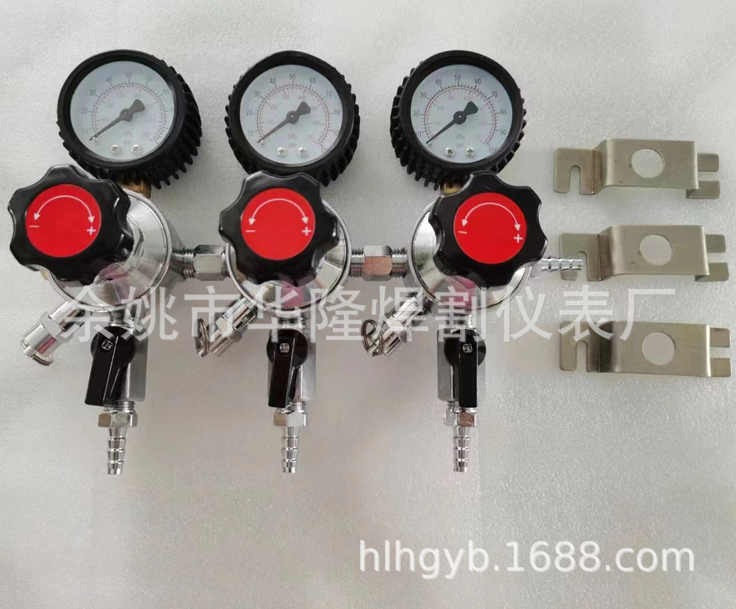 啤酒机减压表减压阀三体啤酒饮料表