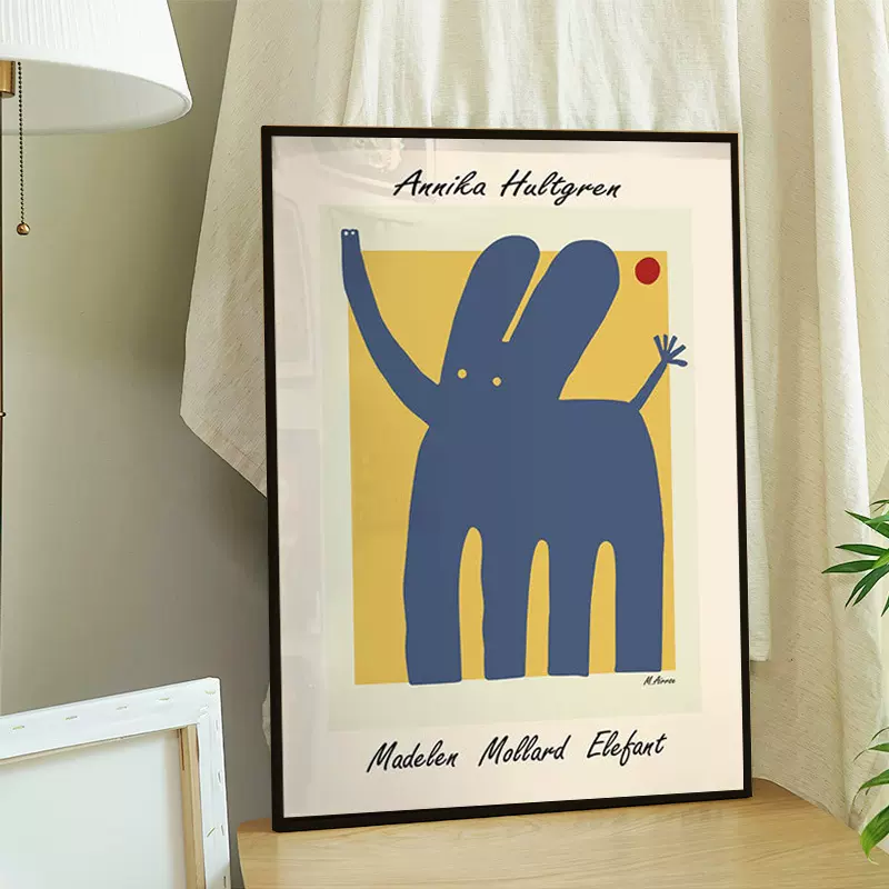 可爱ins插画海报小红书推荐卡通童趣装饰画儿童房餐厅挂画装饰画