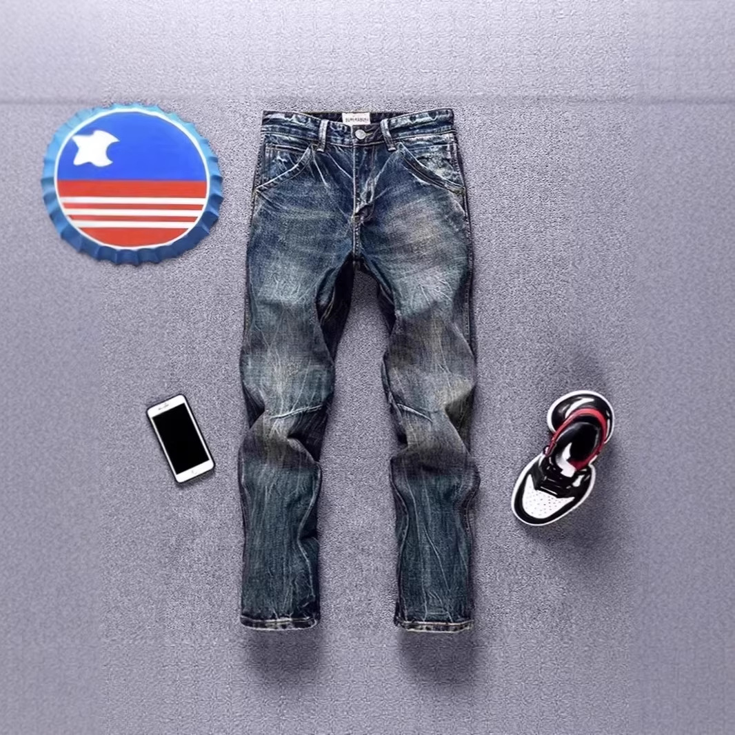 Vintage-Jeans für Herren mit geradem Bein, klassischer Denim, lässiger urbaner Stil, Heritage-Design, Größen S-XXXL_voghion.com