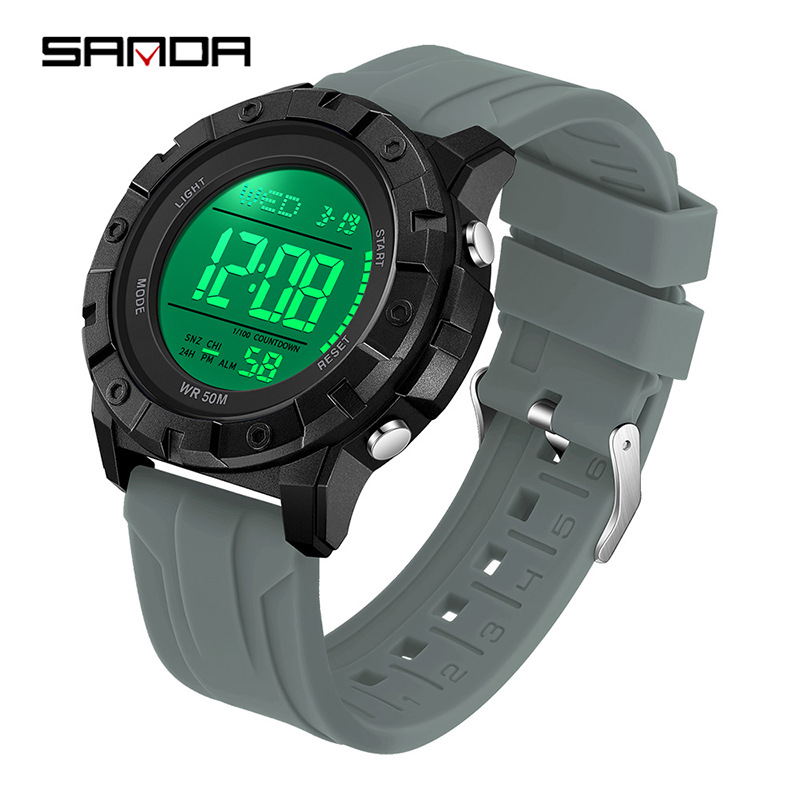 Sanda nuevo reloj electrónico SANDA reloj multifuncional para estudiantes masculinos y femeninos reloj electrónico de moda a prueba de agua al aire libre
