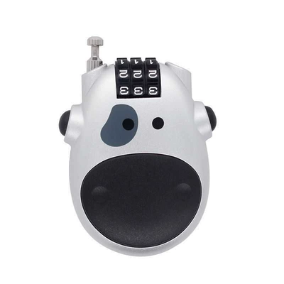 Clamp Fixed Anti-Theft Lock Gold: Helmet lock - cow-lock-silver