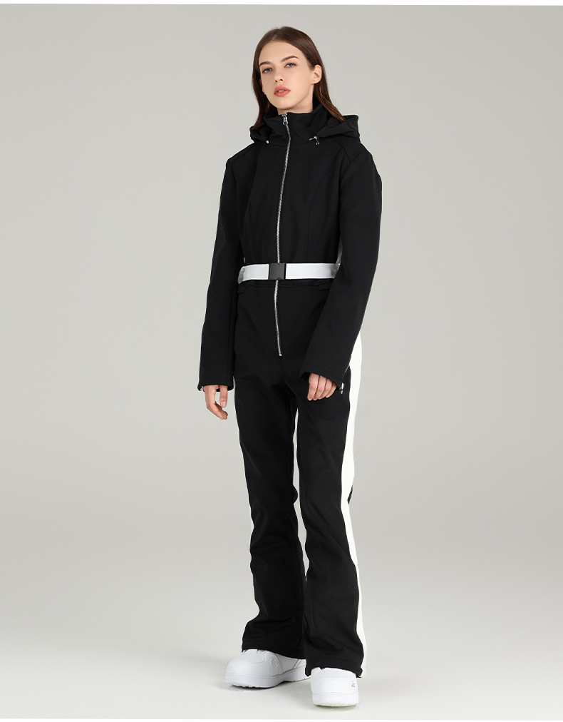 Naisten vaatteet Xueyipai yksiosainen hiihtopuku naisille, hoikentavat ja ohuet jalat, ulkokäyttöön tarkoitettu yhden ja kahden hengen vedenpitävä hupullinen hiihtopuku_voghion.com