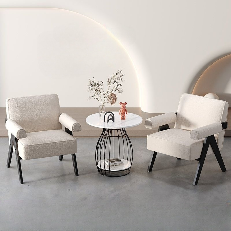 單人沙發椅客廳陽台休閒網紅椅子現代簡約奶茶店咖啡廳洽談沙發椅