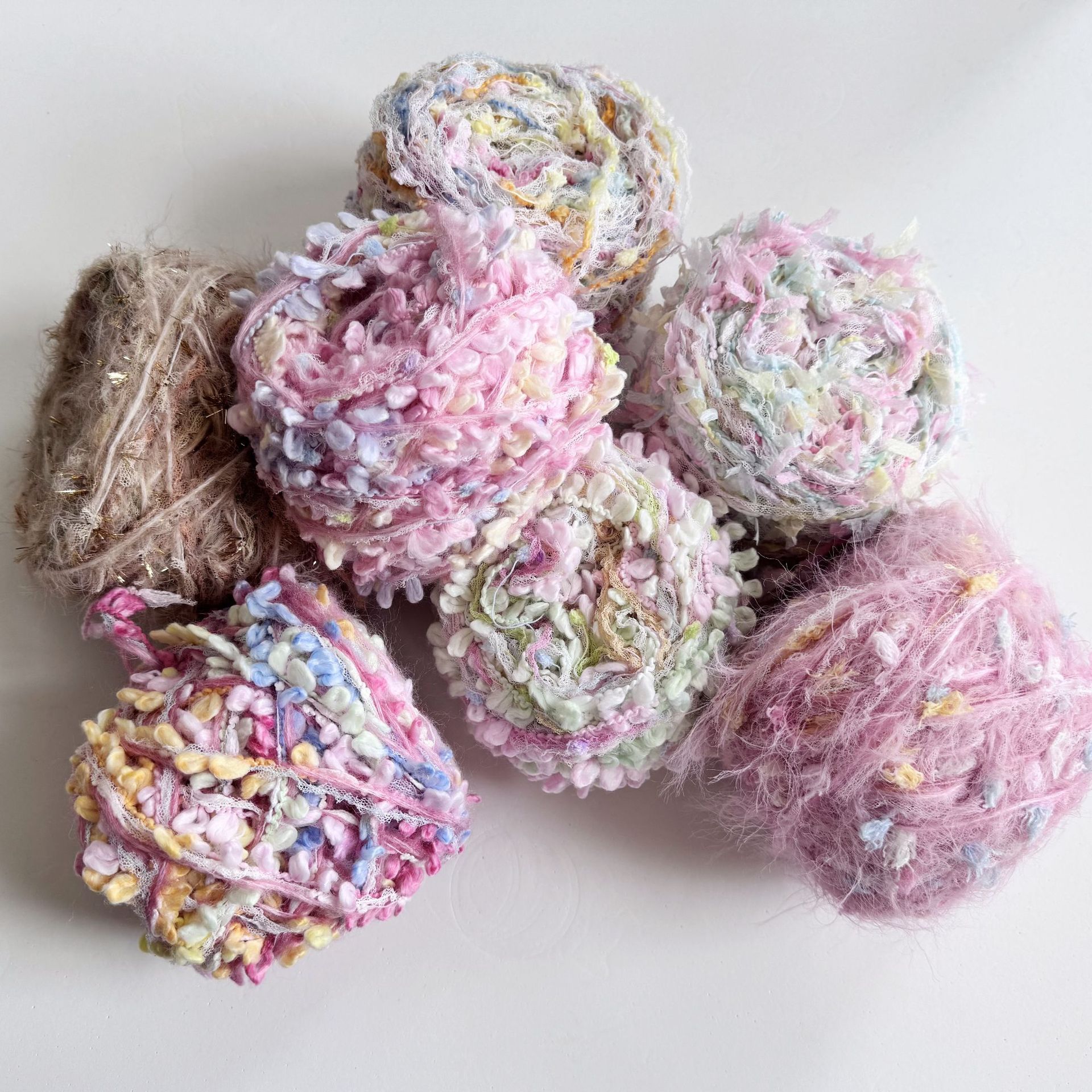 成龙新款手混线手工钩织DIY包包彩色线包编织手绕线