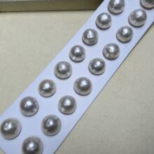 诸暨珍珠 爱尚珍珠14-15mm海水马贝耳钉 送S925银针 海水珍珠