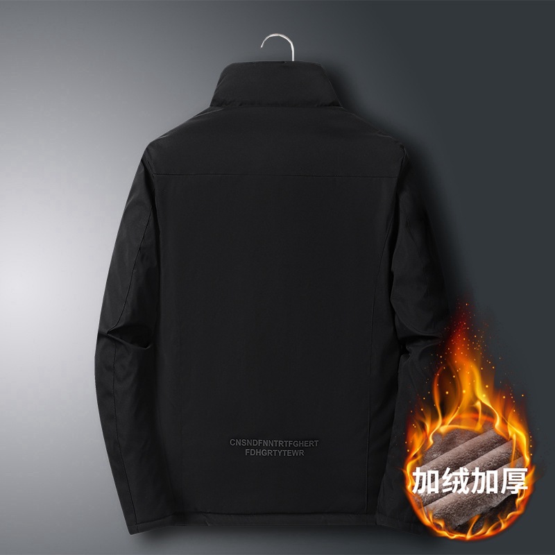 Chaqueta acolchada de algodón invierno para hombre Nueva ropa de papá Chaqueta acolchada de algodón con forro polar de longitud media engrosada para hombre al por mayor