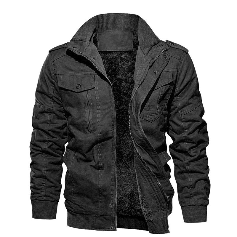 In-Stock Cross-Border Supply Men's Military-Style Workwear Washed Jacket Men's Coat with Fleece Lining Thickened Cotton Jacket Tk In-Stock Cross-Border Supply Men's Military-Style Workwear Washed Jacket Men's Coat with Fleece Lining Thickened Cotton Jacket Tk