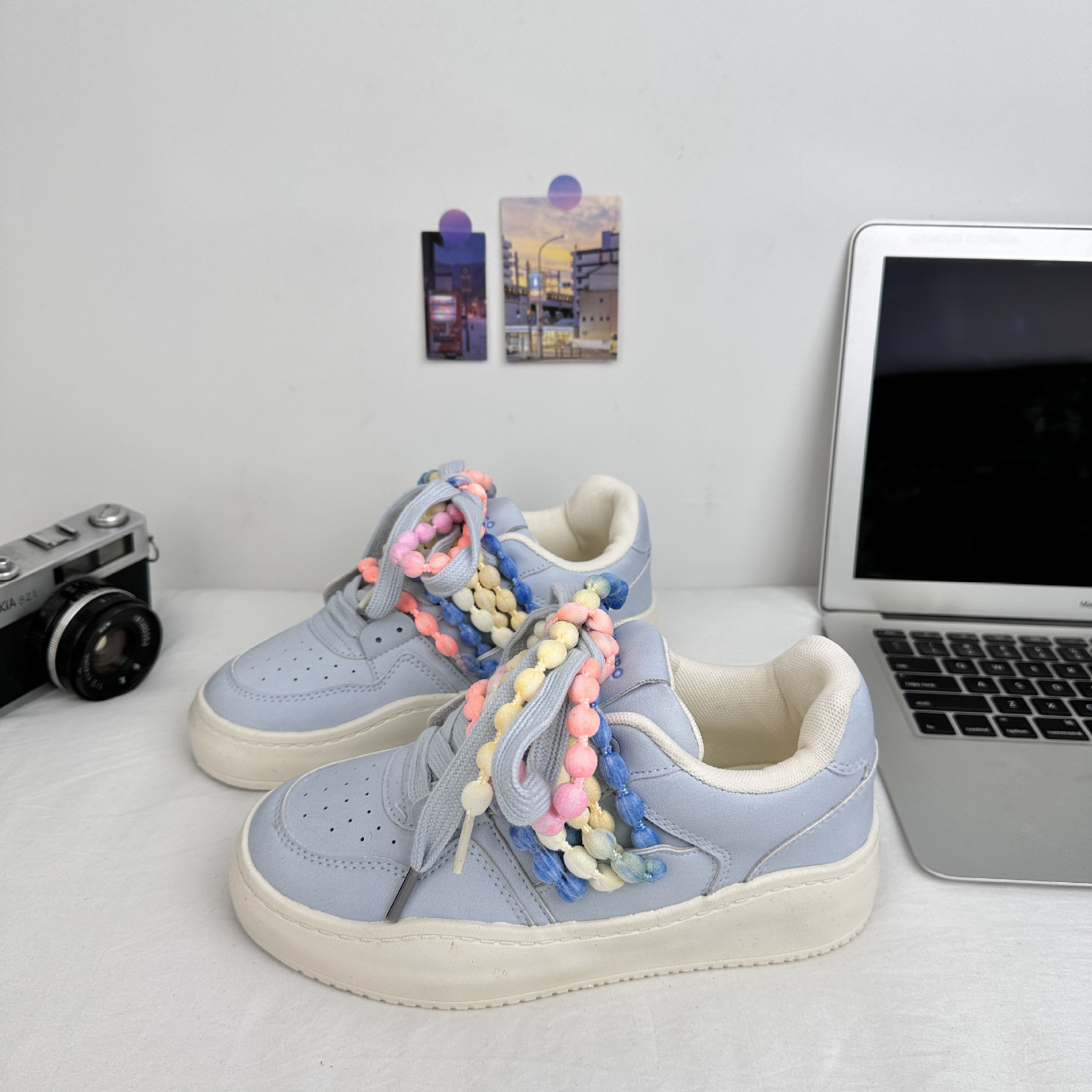 Yuanbo 2025 primavera nuevas zapatillas de deporte moda de las mujeres zapatos blancos bajos deportes y ocio zapatos de lona coreanos