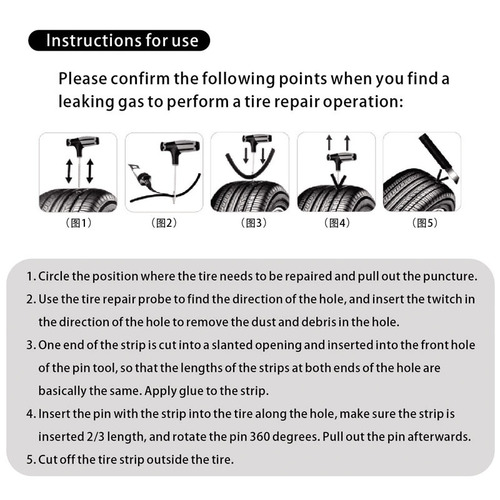 Cross-border hot vacuum tire repair tool motorcycle electric vehicle tire repair kit car tire repair tool
